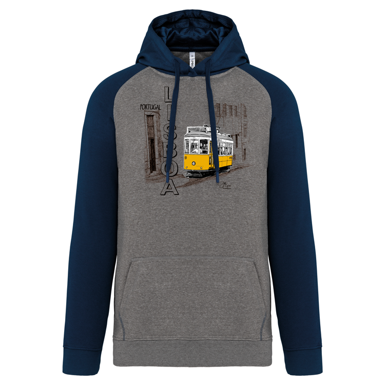 Sweatshirt Bicolor com capuz Eléctrico 4
