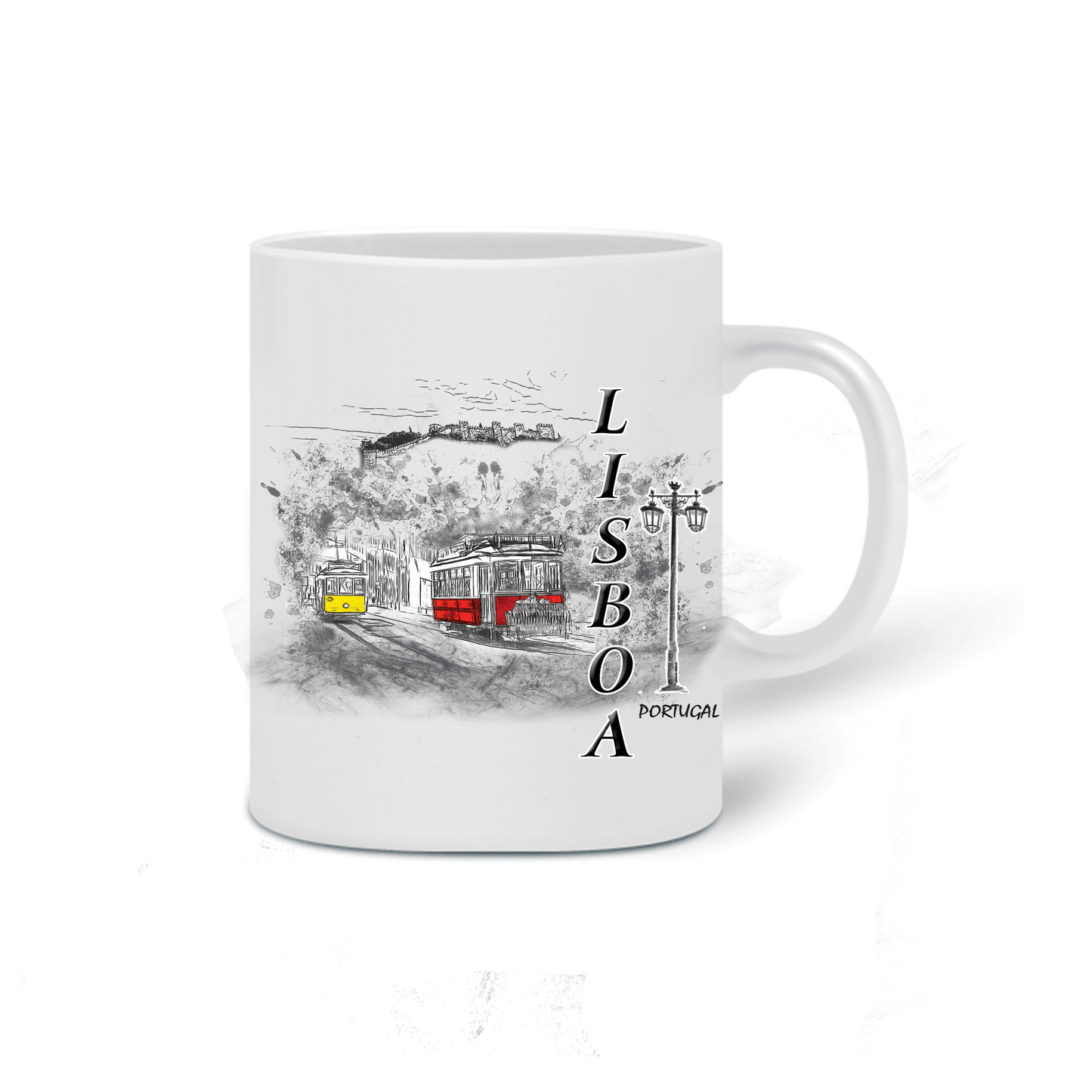 Caneca Vermelho e Amarelo