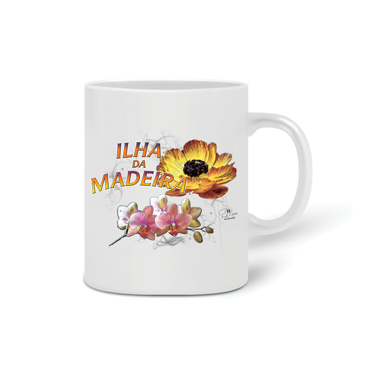 Caneca Madeira Flowers
