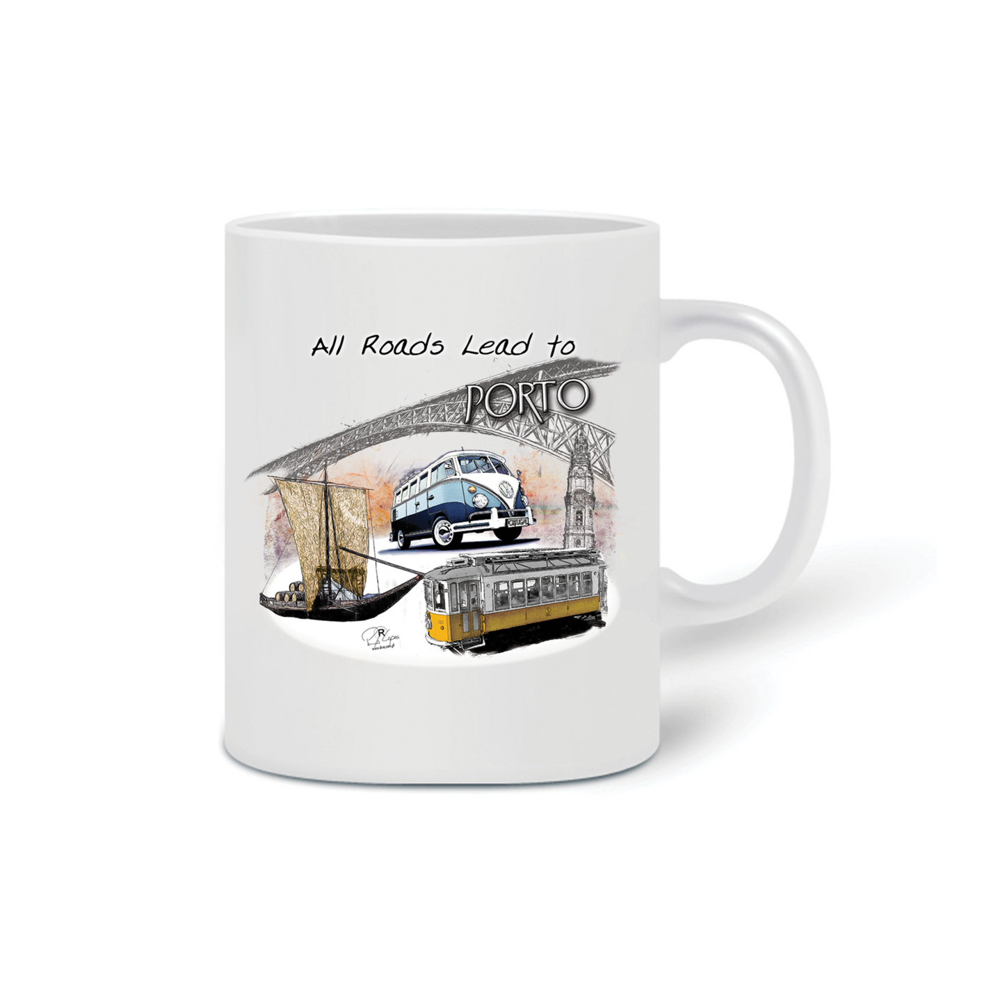 Caneca All Roads Lead to Porto