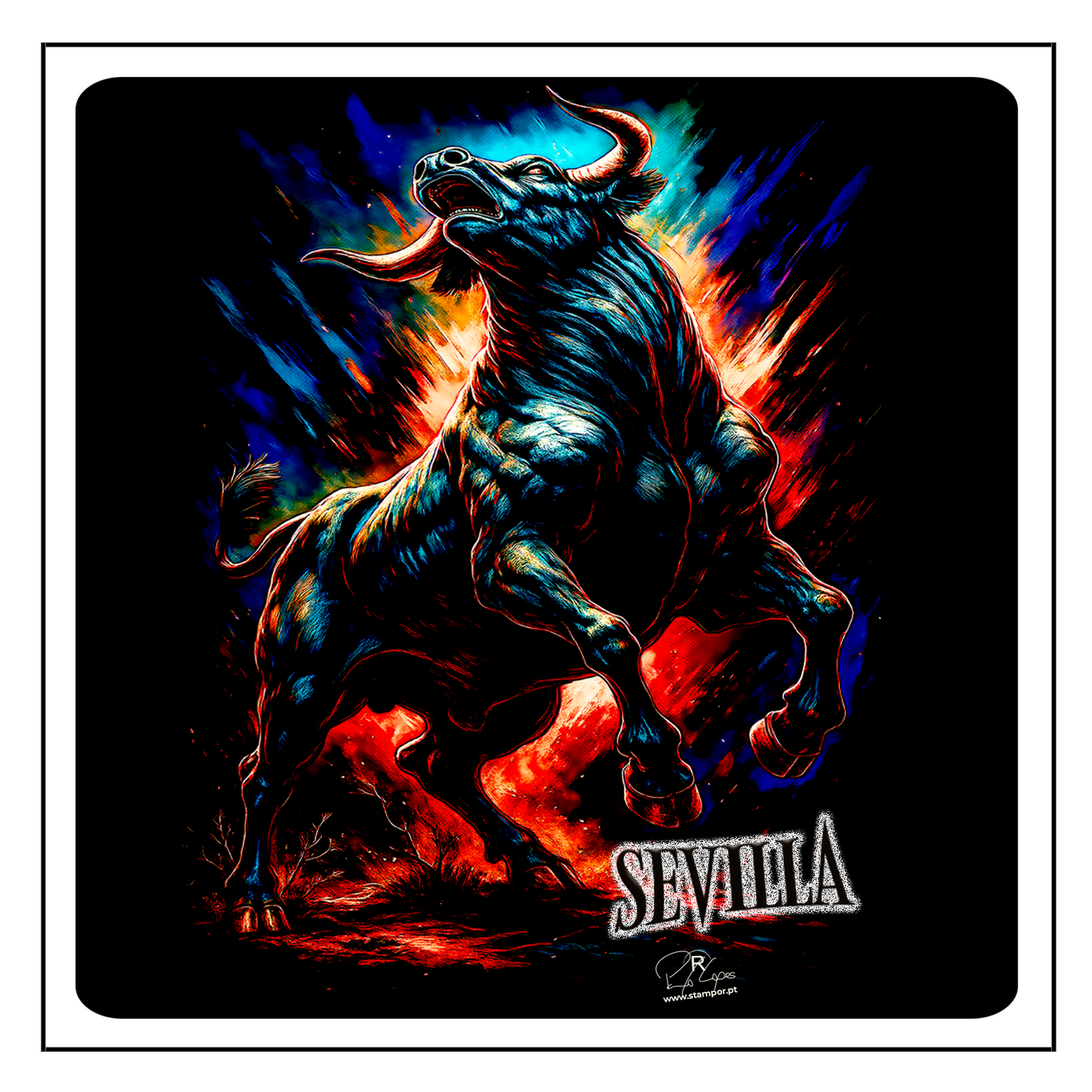 Postal Raging Bull Sevilla
