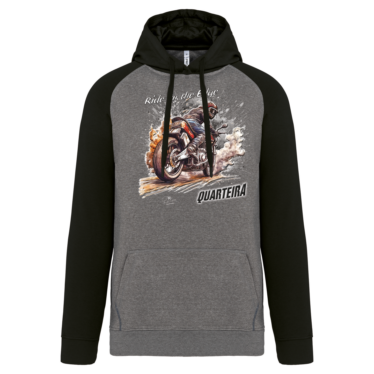 Sweatshirt Bicolor com capuz Ride on the Edge Quarteira