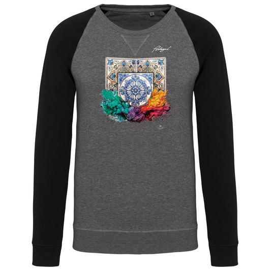 Sweatshirt Bicolor sem capuz Azulejos 1