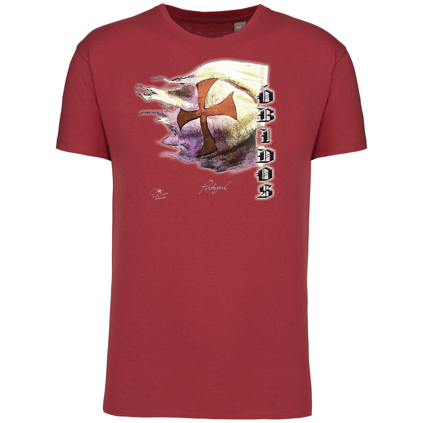 T-Shirt Algodão Biológico Bandeira Templários
