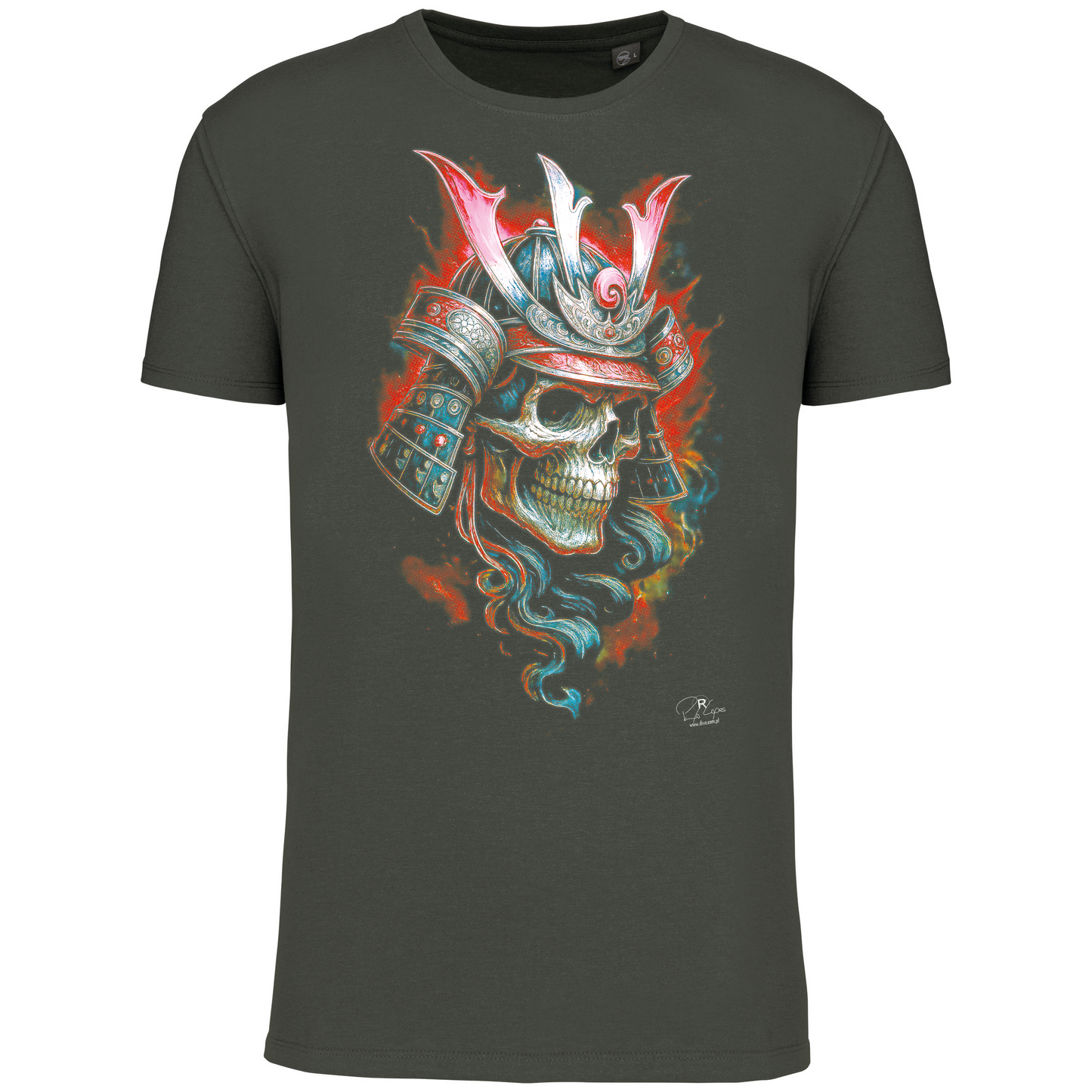T-Shirt Algodão Biológico Samurai Skull