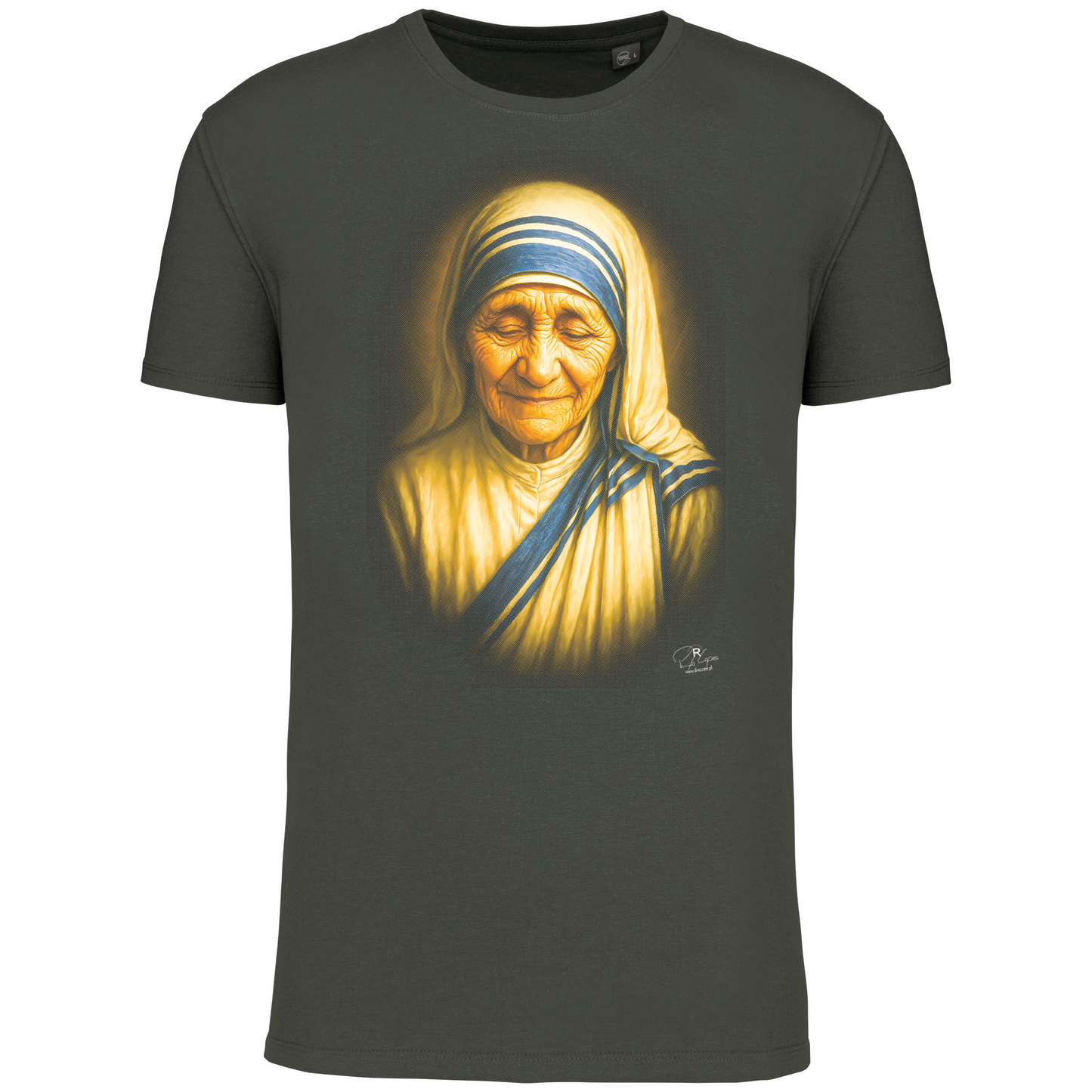 T-Shirt Algodão Biológico Madre Teresa de Calcutá
