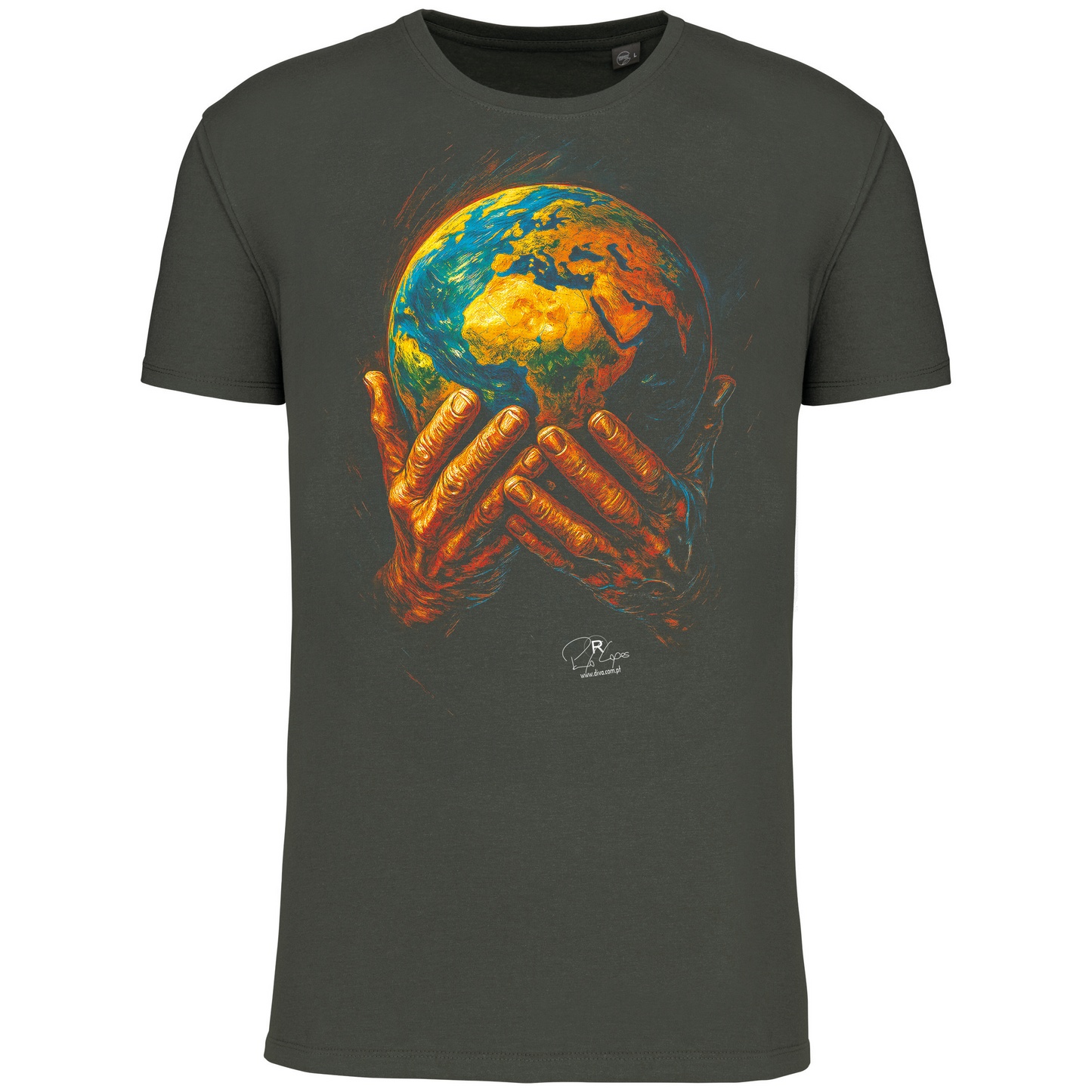 T-Shirt Algodão Biológico World in my Hands