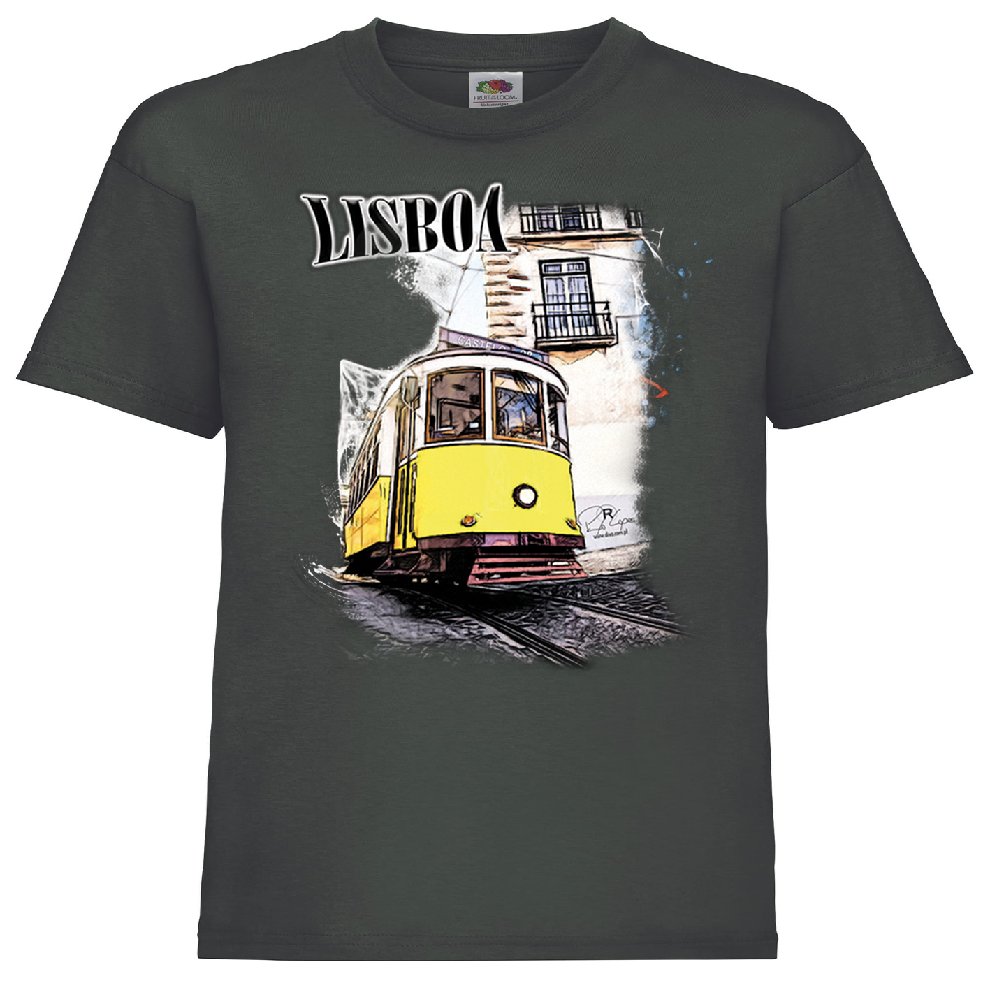 T-shirt Fruit of the Loom Kids Crazy Tram