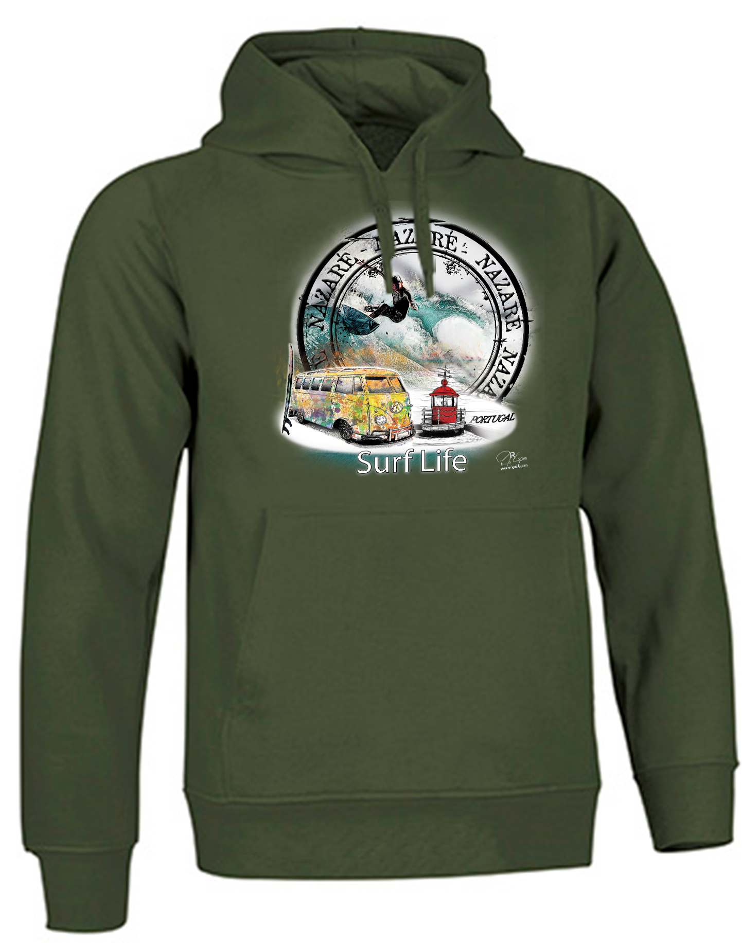 Sweatshirt Valento com Capuz, Surf Life Nazaré