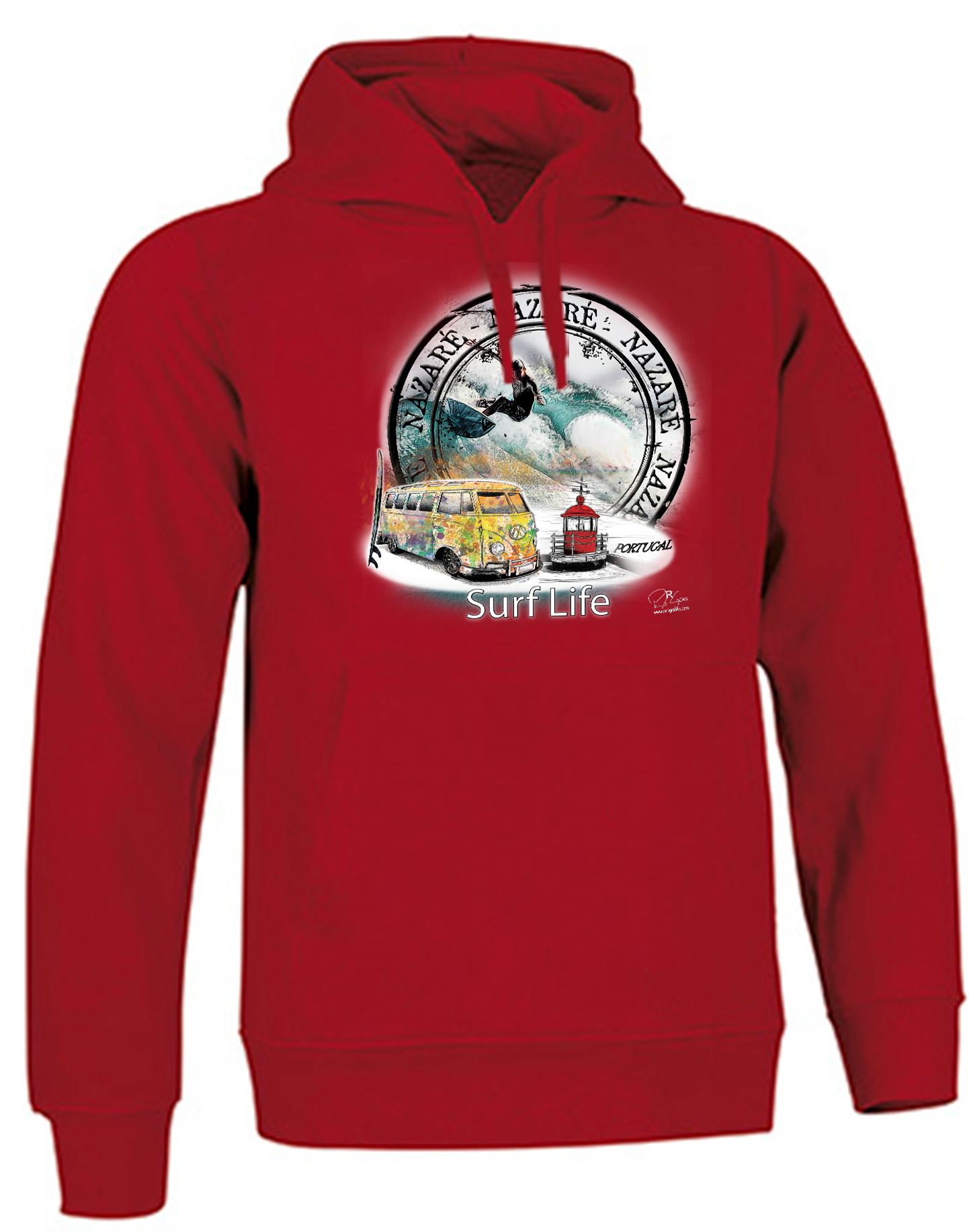 Sweatshirt Valento com Capuz, Surf Life Nazaré