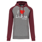 Sweatshirt Bicolor com capuz I Love lx