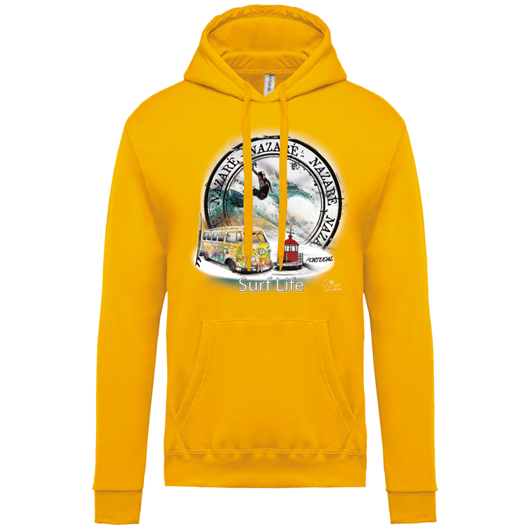 Sweatshirt Kariban com Capuz Surf Life Nazaré
