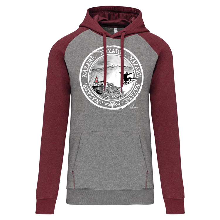Sweatshirt Bicolor com capuz Selo Nazaré
