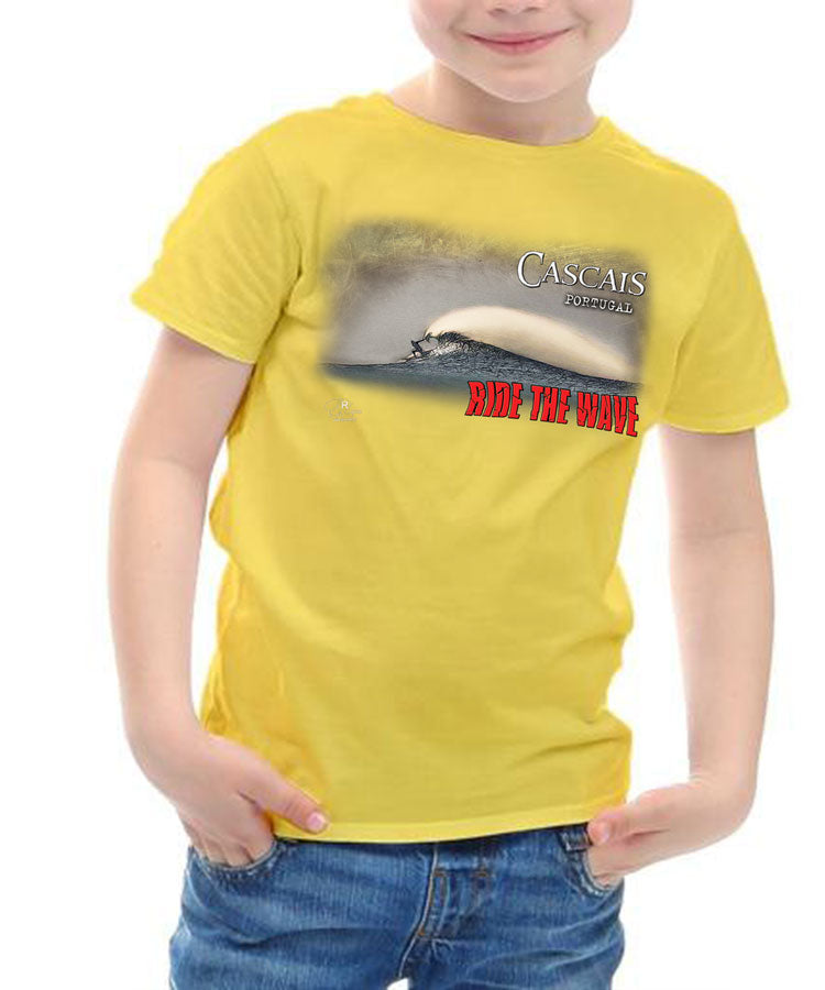T-shirt Kids Ride the Wave Cascais