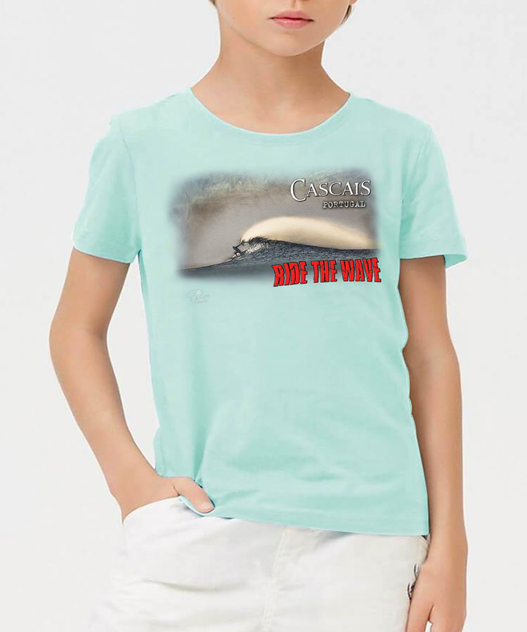 T-shirt Kids Ride the Wave Cascais