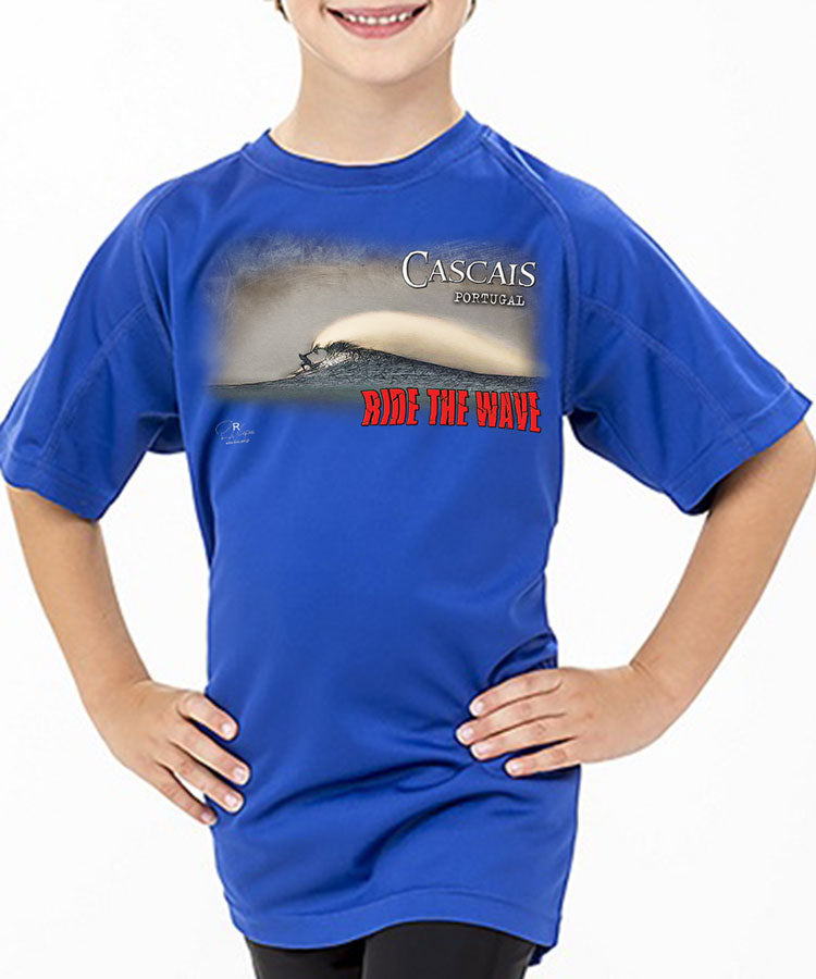 T-shirt Kids Ride the Wave Cascais