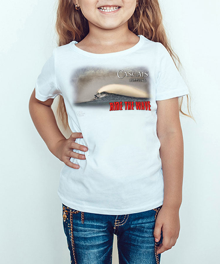 T-shirt Kids Ride the Wave Cascais