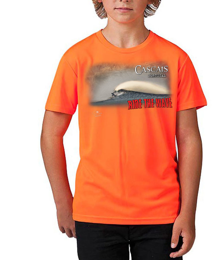T-shirt Kids Ride the Wave Cascais