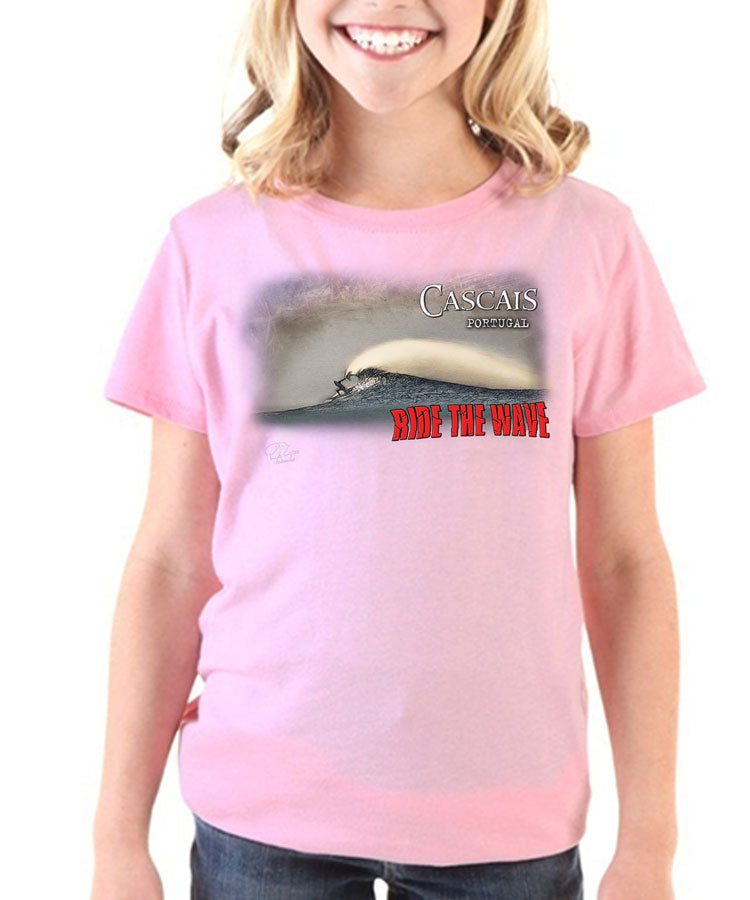 T-shirt Kids Ride the Wave Cascais