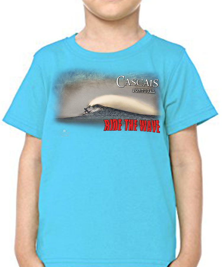 T-shirt Kids Ride the Wave Cascais