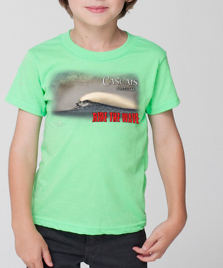 T-shirt Kids Ride the Wave Cascais