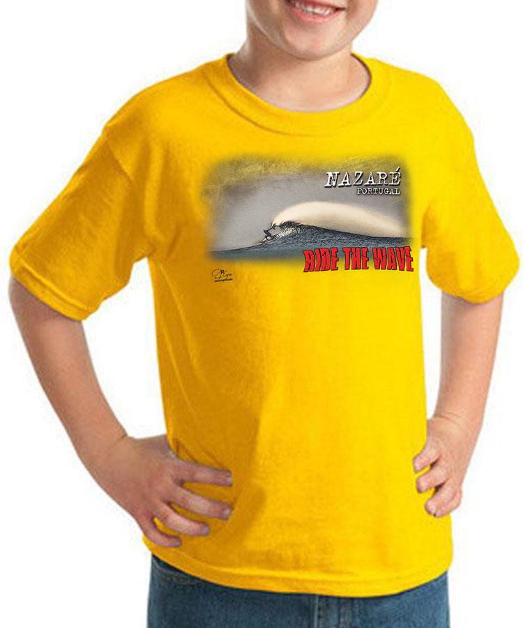T-shirt Kids Ride the Wave Nazaré
