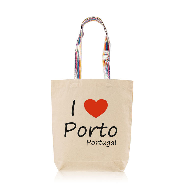 Saco de Asa Colorida I Love Porto