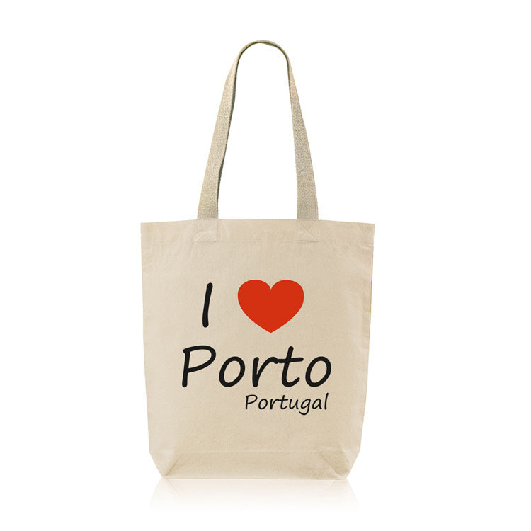 Saco de Asa Colorida I Love Porto