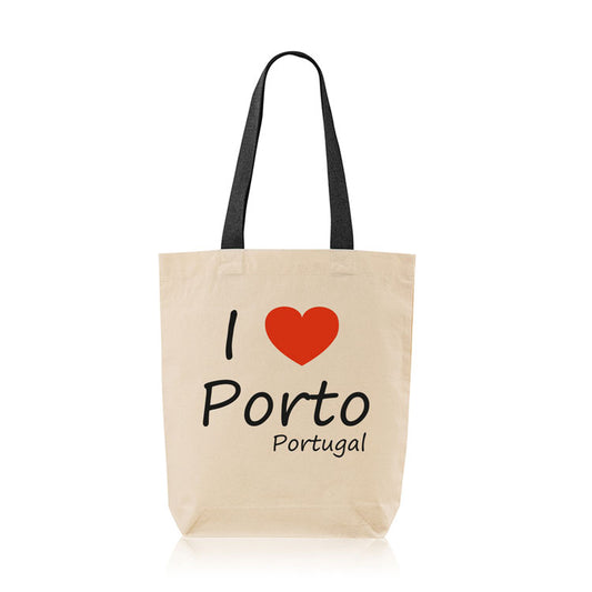 Saco de Asa Colorida I Love Porto
