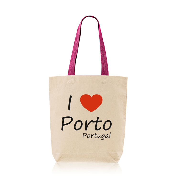 Saco de Asa Colorida I Love Porto