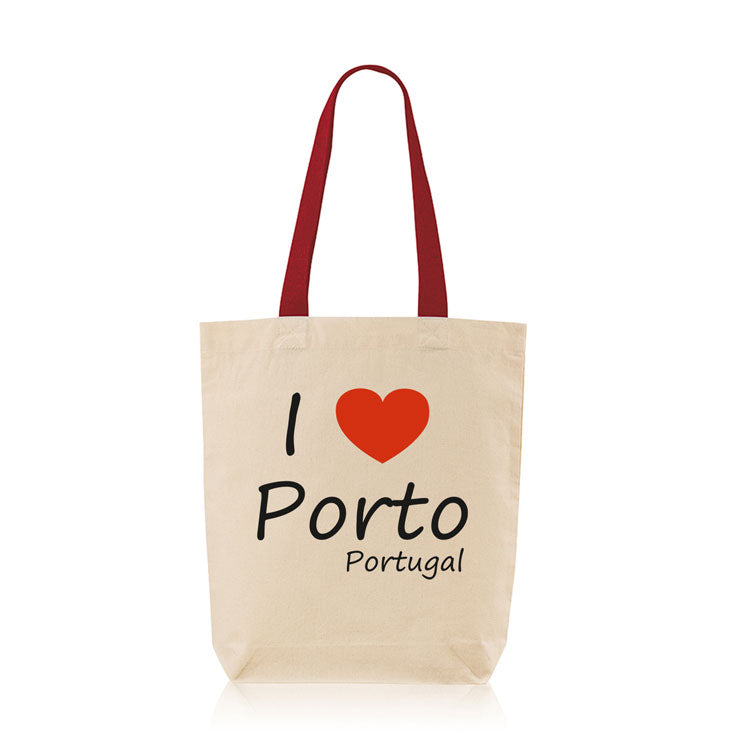 Saco de Asa Colorida I Love Porto