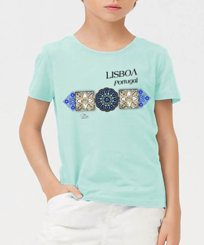 T-shirt Kids Azulejo Árabe Lisboa