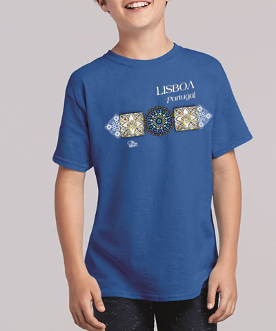 T-shirt Kids Azulejo Árabe Lisboa