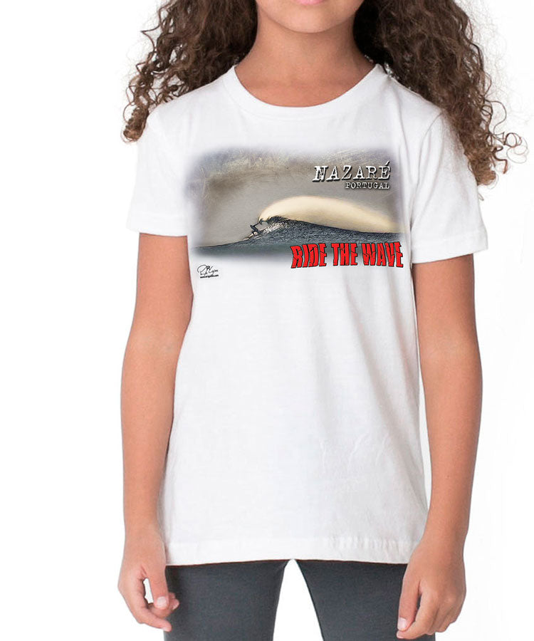 T-shirt Kids Ride the Wave Nazaré