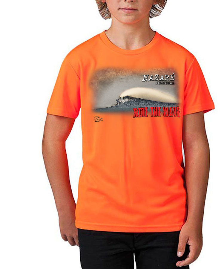 T-shirt Kids Ride the Wave Nazaré