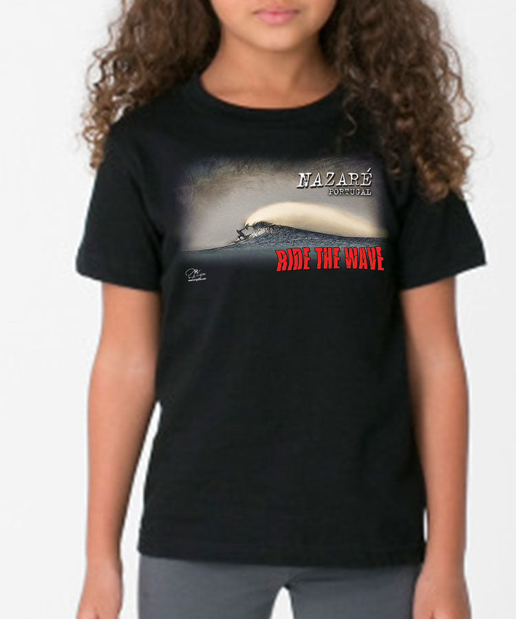 T-shirt Kids Ride the Wave Nazaré