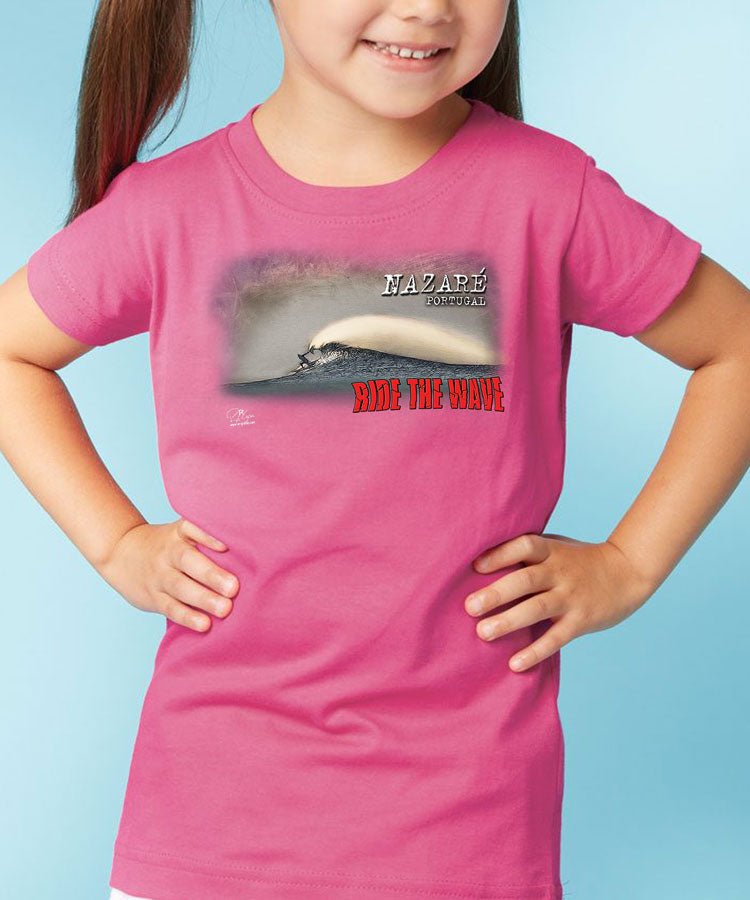 T-shirt Kids Ride the Wave Nazaré