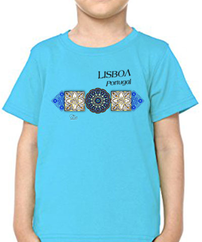 T-shirt Kids Azulejo Árabe Lisboa
