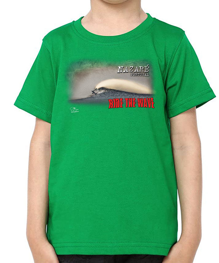 T-shirt Kids Ride the Wave Nazaré